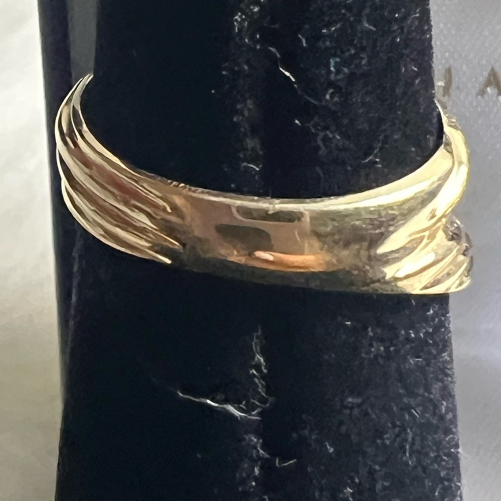 Art Nouveau 14k Yellow Gold, Diamonds 
Turquoise Ring💛🩵💎 - Picture 16 of 17